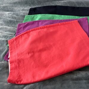 J. Crew Women's Midi Skirts - Red, Purple, Green, Black 100% cotton each $12